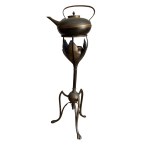 William Arthur Benson, Antique food warmer with integrated stand and burner