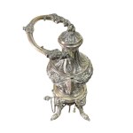 Antique decorative samovar in silver-plated metal