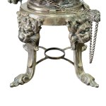 Antique decorative samovar in silver-plated metal