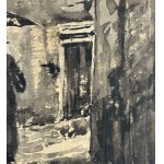 A. Trivellini, Small Street with Figure - A. Trivellini