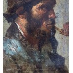 SCUOLA ITALIANA, Portrait of a man with a pipe