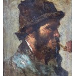 SCUOLA ITALIANA, Portrait of a man with a pipe