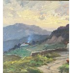 Leon Giuseppe Buono, Countryside landscape with farmhouse - Leon Giuseppe Buono