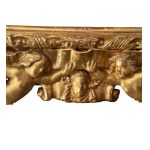 Carved and gilded wooden mirror