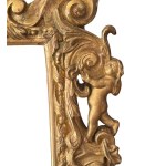 Carved and gilded wooden mirror