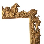 Carved and gilded wooden mirror
