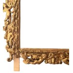 Carved and gilded wooden mirror