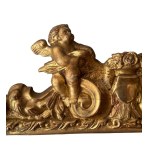 Carved and gilded wooden mirror