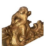 Carved and gilded wooden mirror