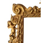 Carved and gilded wooden mirror