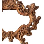 Gilded and carved wooden mirror