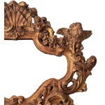 Gilded and carved wooden mirror