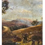 SCUOLA NAPOLETANA, Landscape with Figures and Livestock