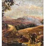 SCUOLA NAPOLETANA, Landscape with Figures and Livestock