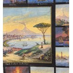 ANONIMO, 17 miniatures grouped on a single sheet, showing various scenes of Neapolitan places