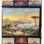 ANONIMO, 17 miniatures grouped on a single sheet, showing various scenes of Neapolitan places
