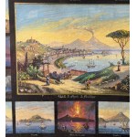 ANONIMO, 17 miniatures grouped on a single sheet, showing various scenes of Neapolitan places