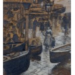 Attilio Pratella, View of the Neapolitan Seaside with Figures - Attilio Pratella