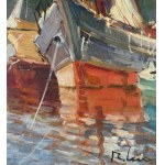 Renzo Martini, Landscape with boats - Renzo Martini