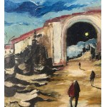 Antonio Bertè, Street with figures - Antonio Bertè