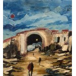 Antonio Bertè, Street with figures - Antonio Bertè