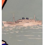 Filippo Romoli, Woman on a balcony overlooking the sea - Filippo Romoli