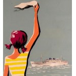 Filippo Romoli, Woman on a balcony overlooking the sea - Filippo Romoli