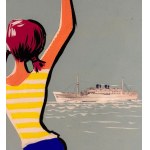 Filippo Romoli, Woman on a balcony overlooking the sea - Filippo Romoli