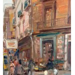 Antonio Martucci, Neapolitan Street with Figures - Antonio Martucci (1934)