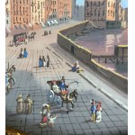 ANONIMO, Neapolitan street with the eruption of Vesuvius