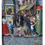 Vassetti, Neapolitan street with figures - Vassetti