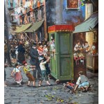 Vassetti, Neapolitan street with figures - Vassetti