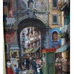 Vassetti, Neapolitan street with figures - Vassetti