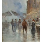 Ricciardi, Market Scene with Figures - Ricciardi