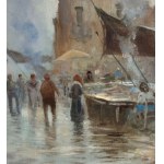 Ricciardi, Market Scene with Figures - Ricciardi