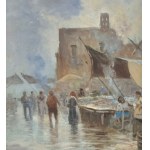 Ricciardi, Market Scene with Figures - Ricciardi