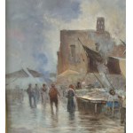 Ricciardi, Market Scene with Figures - Ricciardi
