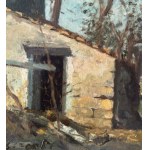 Gennaro Villani, Mountain landscape with farmhouse - Gennaro Villani