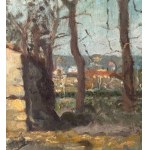 Gennaro Villani, Mountain landscape with farmhouse - Gennaro Villani