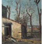 Gennaro Villani, Mountain landscape with farmhouse - Gennaro Villani