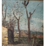 Gennaro Villani, Mountain landscape with farmhouse - Gennaro Villani