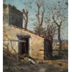 Gennaro Villani, Mountain landscape with farmhouse - Gennaro Villani