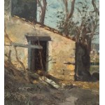 Gennaro Villani, Mountain landscape with farmhouse - Gennaro Villani