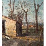 Gennaro Villani, Mountain landscape with farmhouse - Gennaro Villani