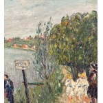 UNIDENTIFIED SIGNATURE, Landscape with river and figures