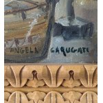 ANGELA CARUGATI, Seaside view with a small church and boats - ANGELA CARUGATI