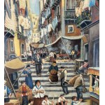 Vassetti, Neapolitan Alley with Figures - Vassetti