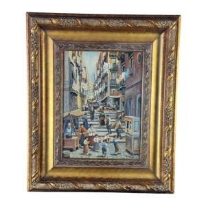 Vassetti, Neapolitan Alley with Figures - Vassetti