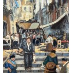 Vassetti, Neapolitan Alley with Figures - Vassetti