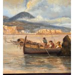 ANONIMO, Neapolitan Seascape with Boats and Fishermen